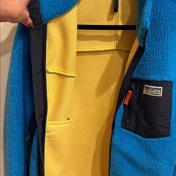 Polo Ralph Lauren Blue Sherpa Fleece Jacket with Navy Pocket - Picture 6 of 13